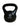 Zwarte kettle bell 8kg