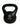 Zwarte kettlebell van 6 kg